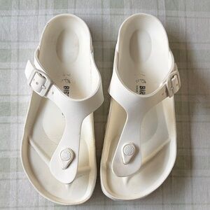 Birkenstock White Thong Sandals